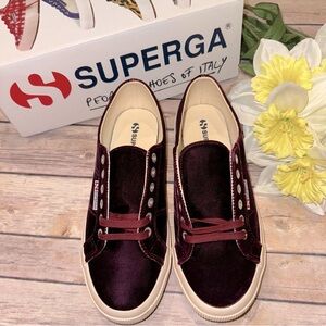 Superga burgundy sneakers size 8